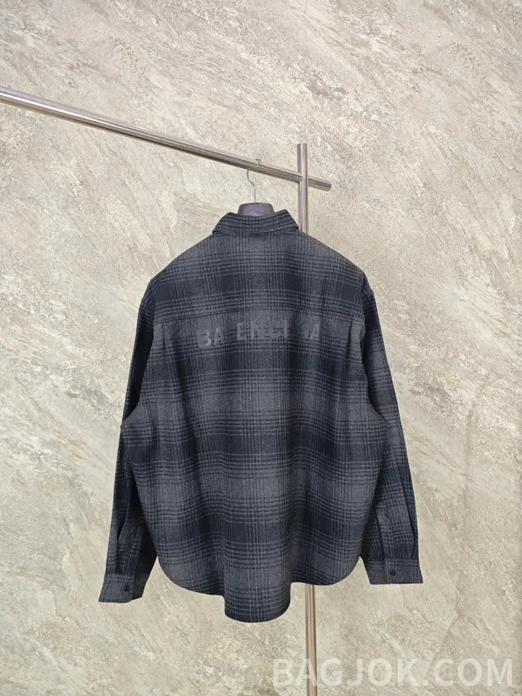 발렌시아가 BALENCIAGA 체크 셔츠 재킷 상세 이미지