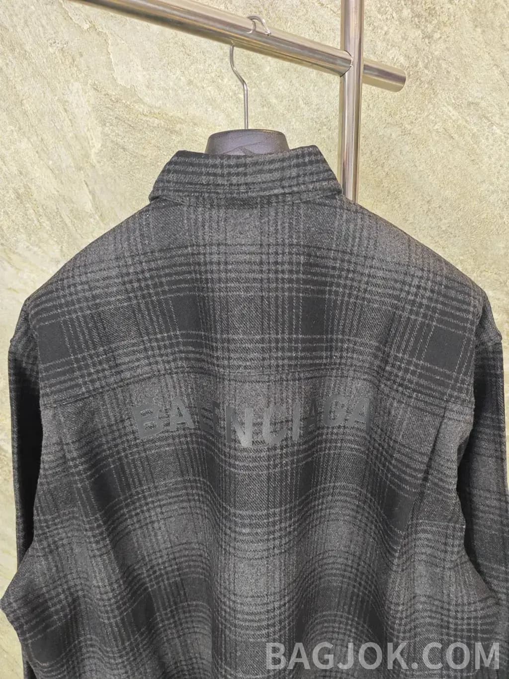 발렌시아가 BALENCIAGA 체크 셔츠 재킷 상세 이미지