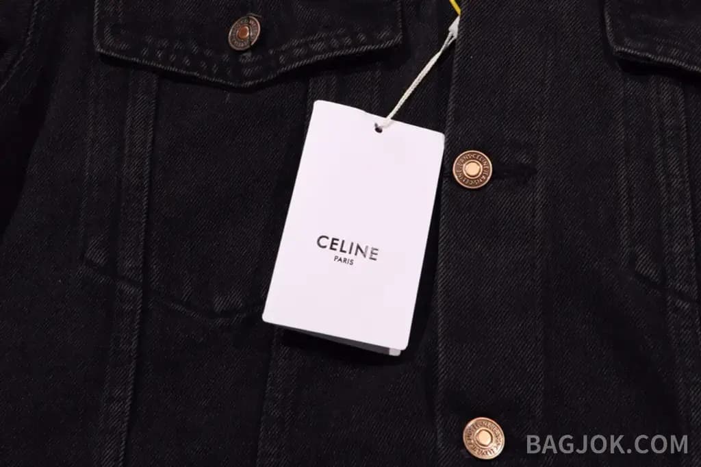 셀린느 CELINE 로고 후드 데님 트러커 자켓 상세 이미지