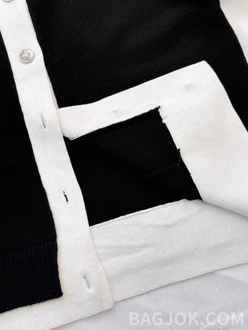 샤넬 CHANEL 울 블렌드 크롭 니트 카디건 상세 이미지