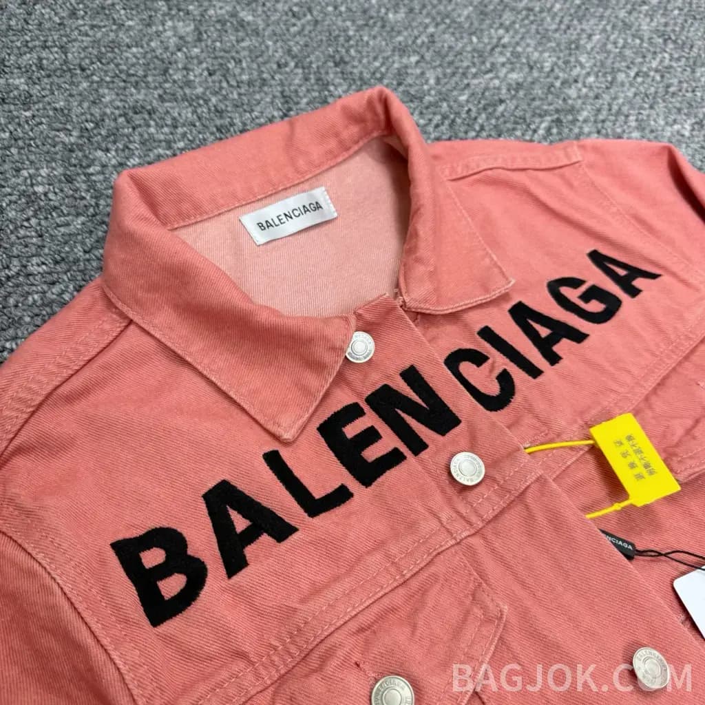 발렌시아가 BALENCIAGA 자수 로고 데님 자켓 상세 이미지