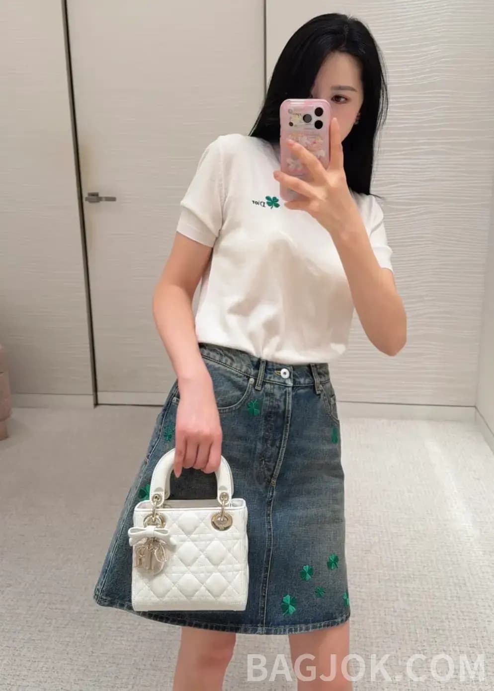 디올 DIOR 클로버 자수 니트 스웨터 상세 이미지