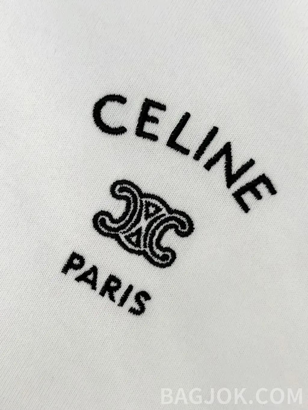 셀린느 CELINE 트리옴프 자수 오버핏 반팔 티셔츠 상세 이미지