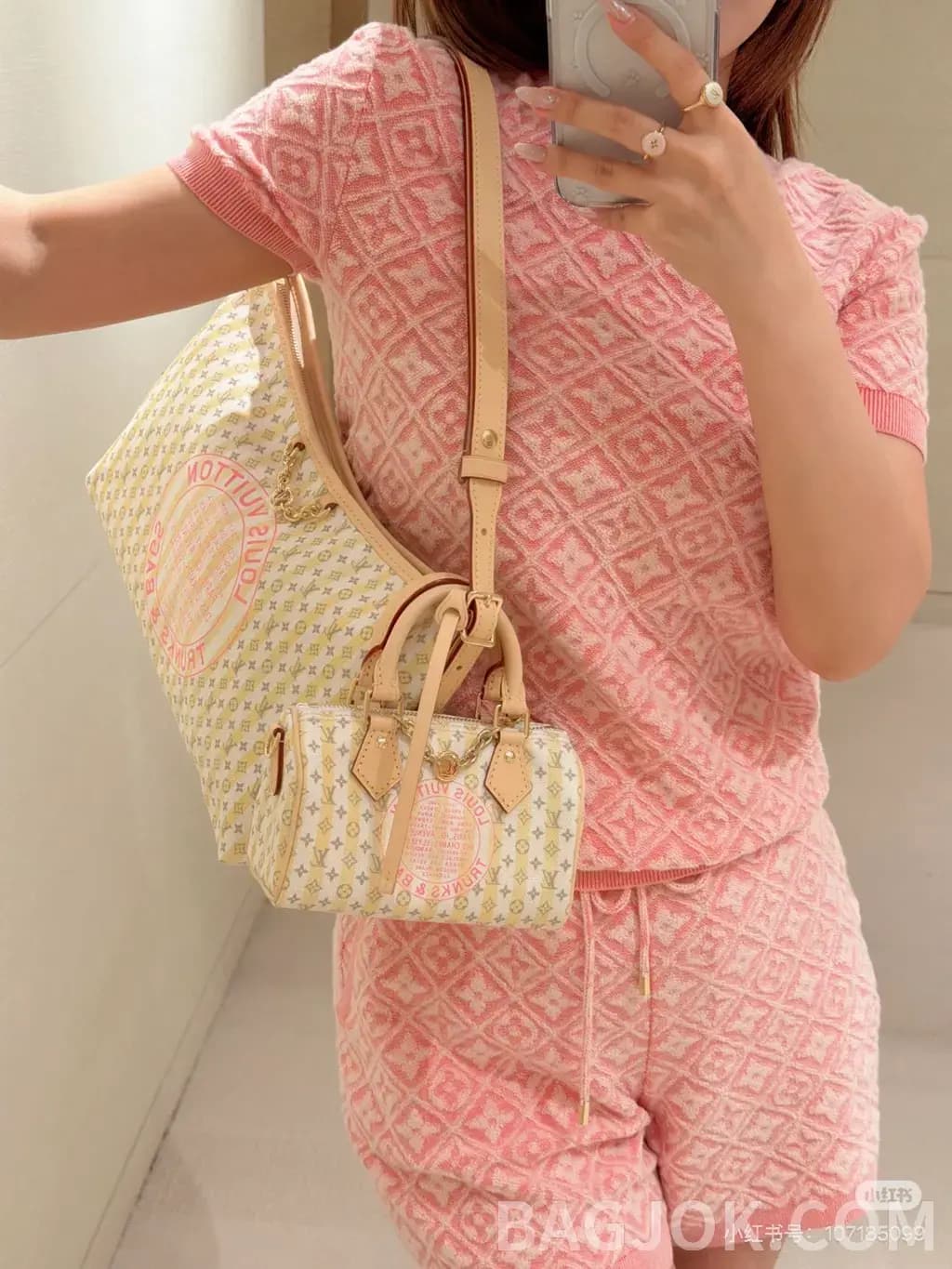 루이비통 LOUIS VUITTON 모노그램 자카드 니트 숏팬츠 상세 이미지