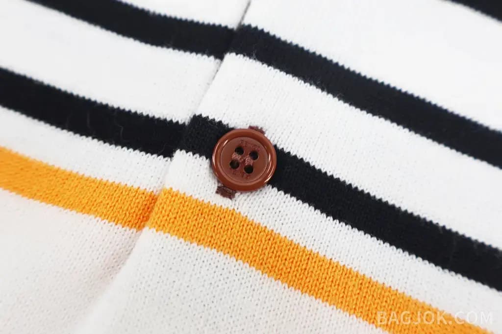 펜디 FENDI 컬러 블록 스트라이프 폴로 셔츠 상세 이미지