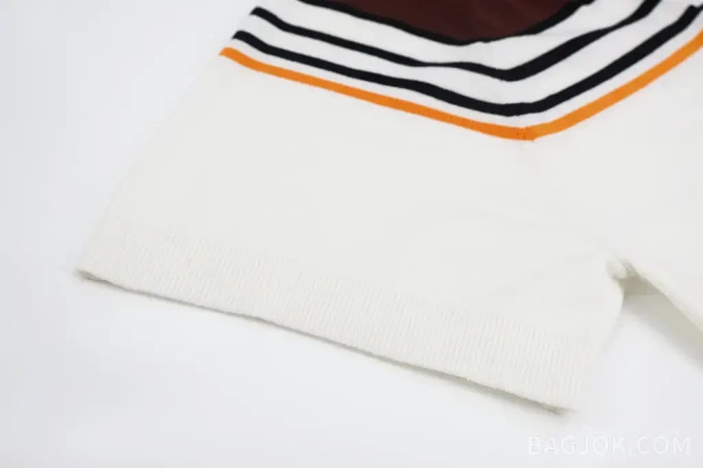 펜디 FENDI 컬러 블록 스트라이프 폴로 셔츠 상세 이미지
