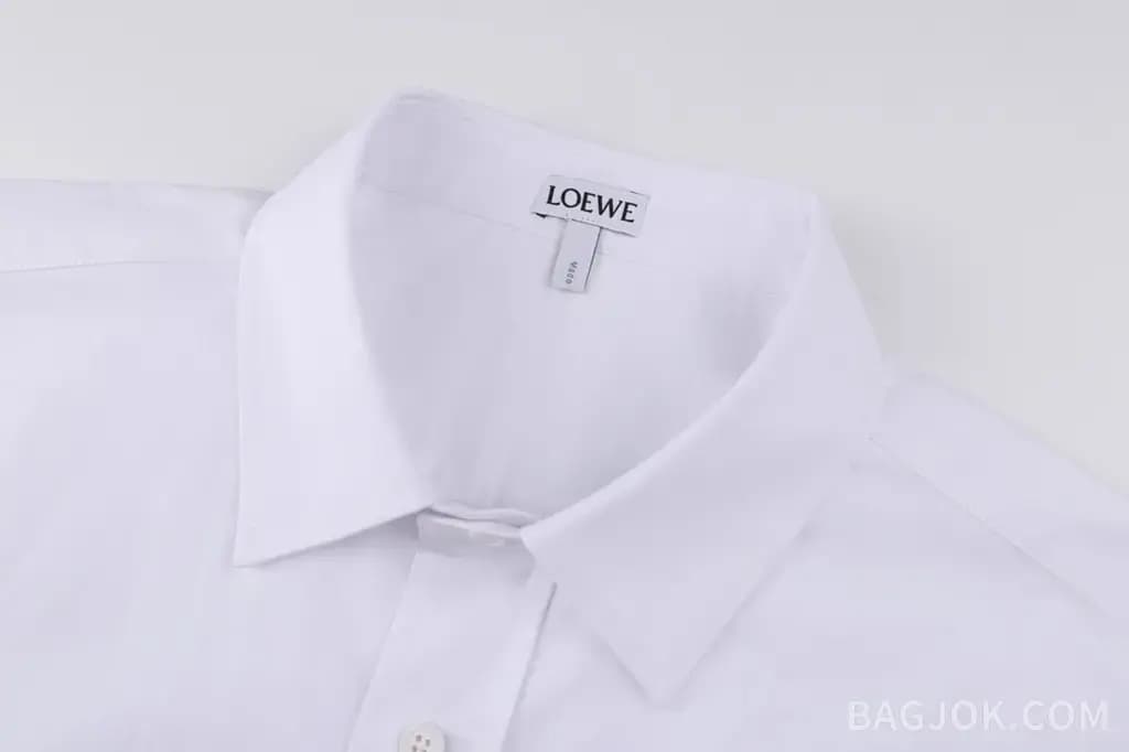 로에베 LOEWE 아나그램 자수 코튼 셔츠 상세 이미지