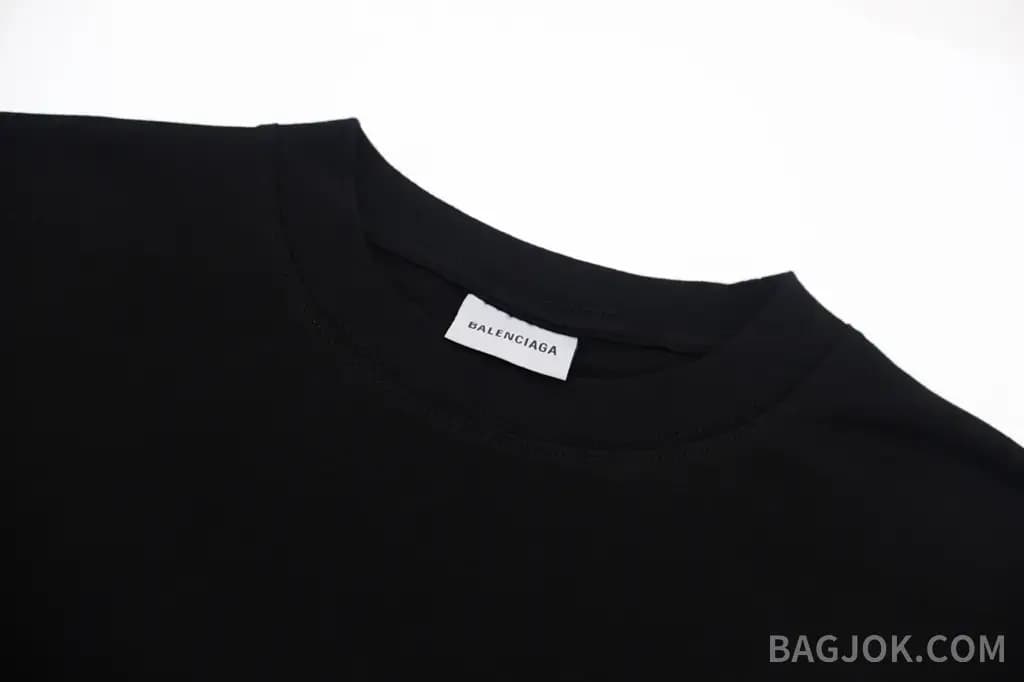 발렌시아가 BALENCIAGA 파리 레터 자수 핸드페인팅 그래피티 티셔츠 상세 이미지