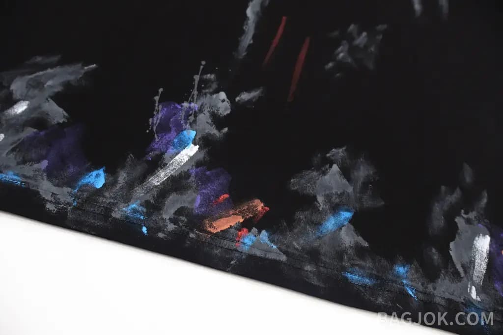 발렌시아가 BALENCIAGA 파리 레터 자수 핸드페인팅 그래피티 티셔츠 상세 이미지