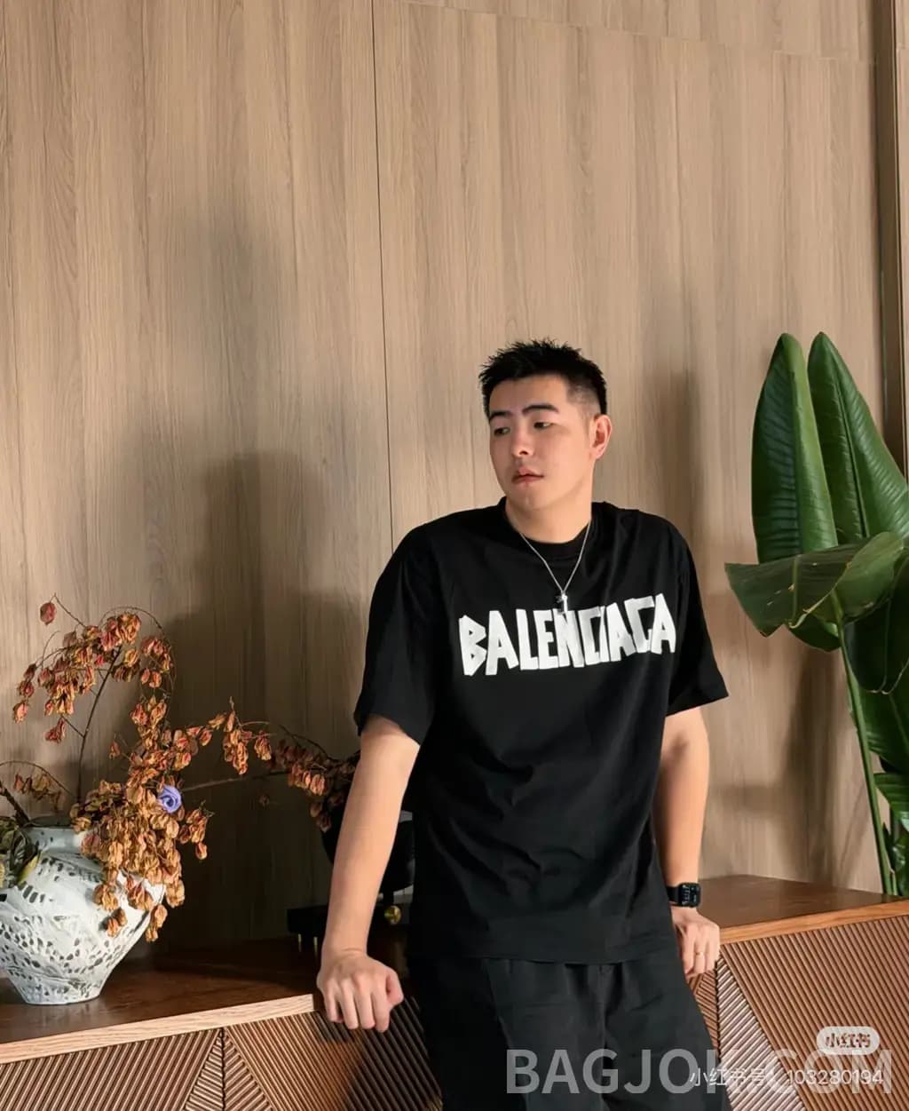 발렌시아가 BALENCIAGA 헤비듀티 프린트 크루넥 반팔 티셔츠 상세 이미지