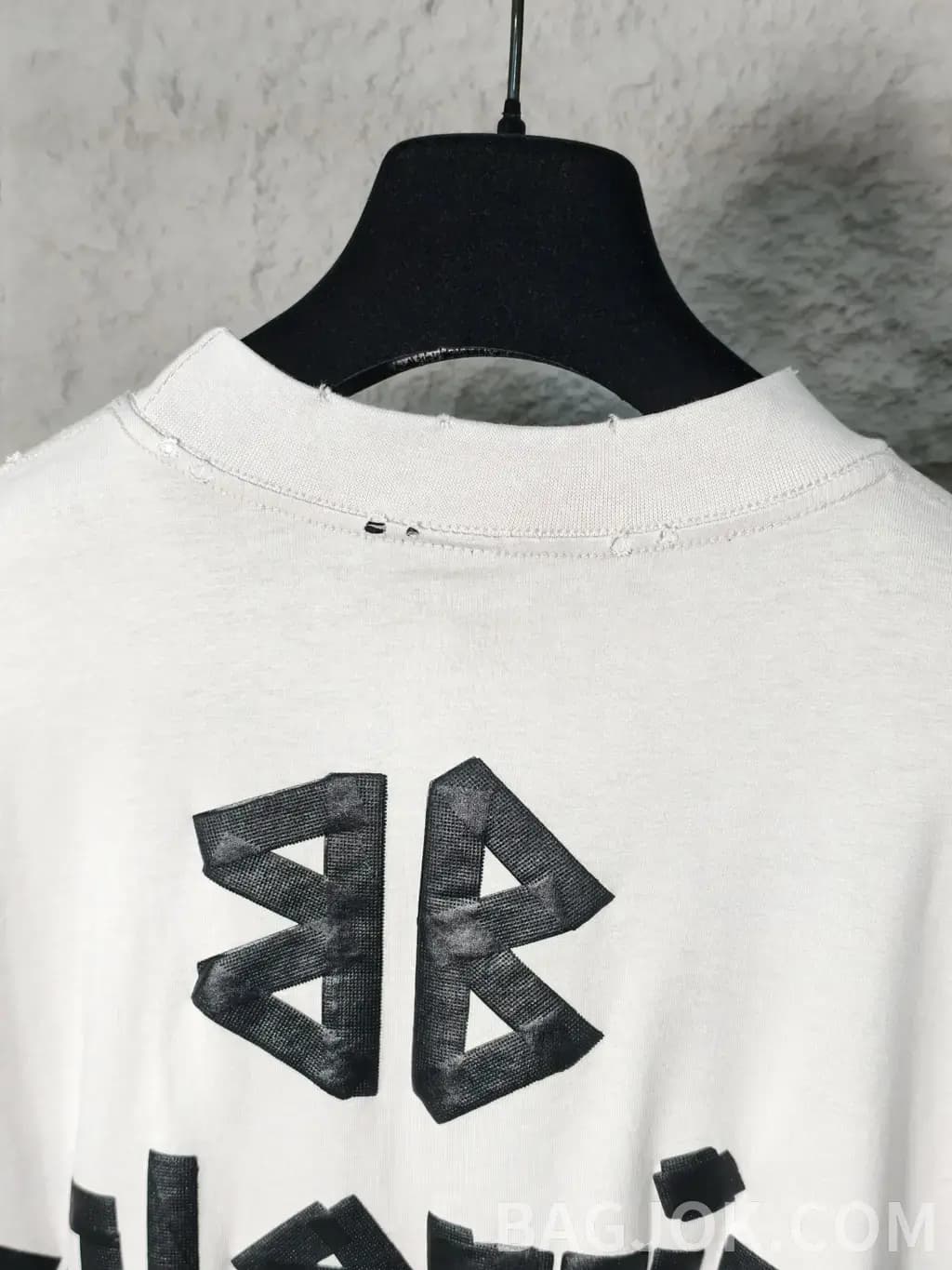 발렌시아가 BALENCIAGA 헤비듀티 프린트 크루넥 반팔 티셔츠 상세 이미지