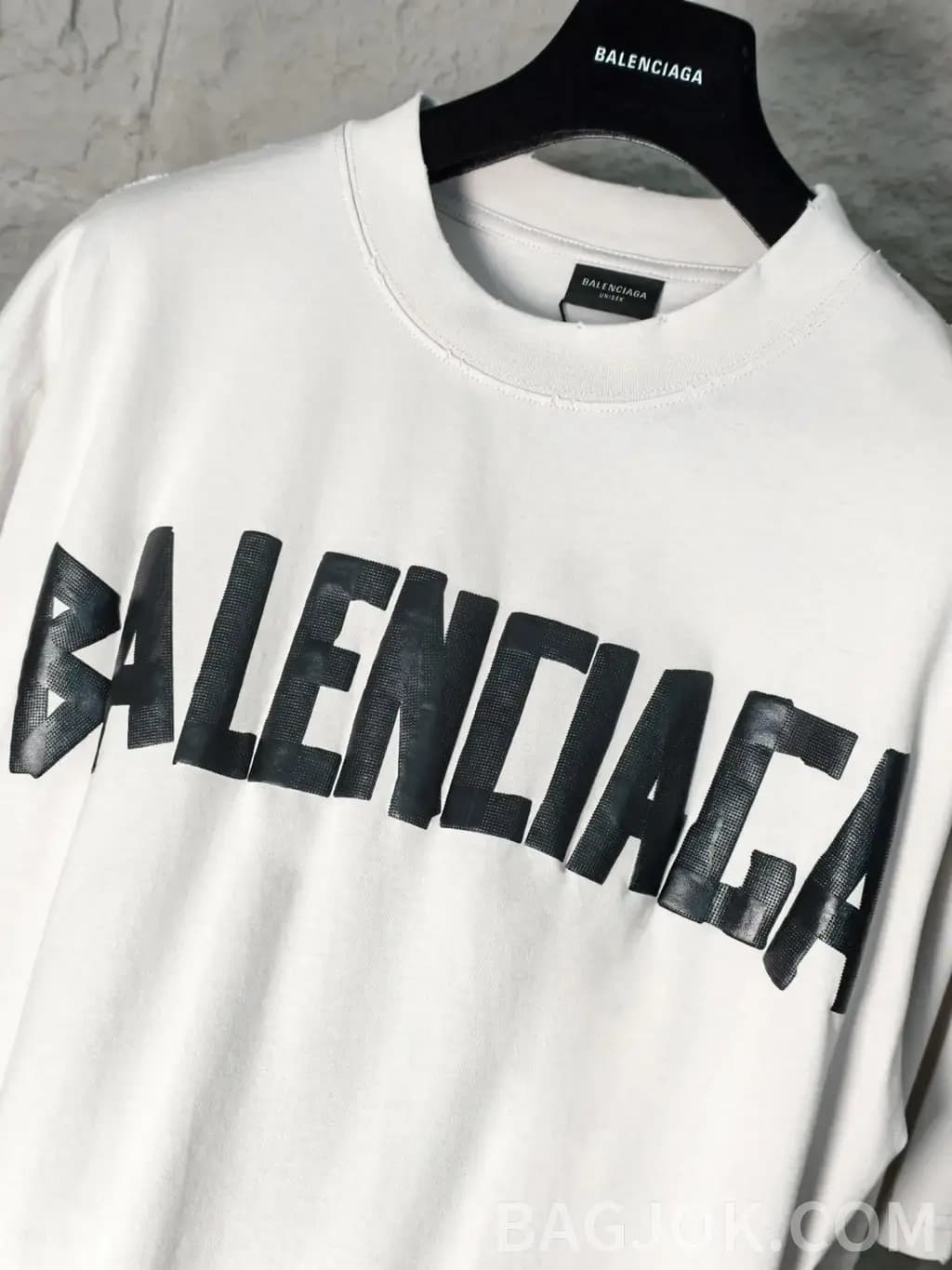 발렌시아가 BALENCIAGA 헤비듀티 프린트 크루넥 반팔 티셔츠 상세 이미지