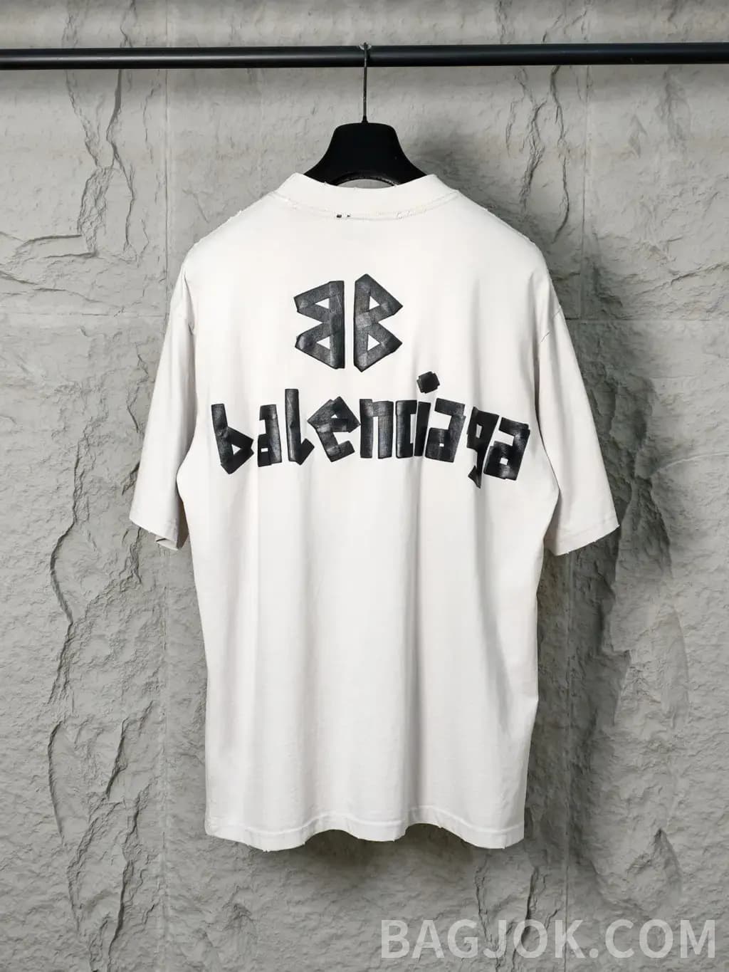발렌시아가 BALENCIAGA 헤비듀티 프린트 크루넥 반팔 티셔츠 상세 이미지
