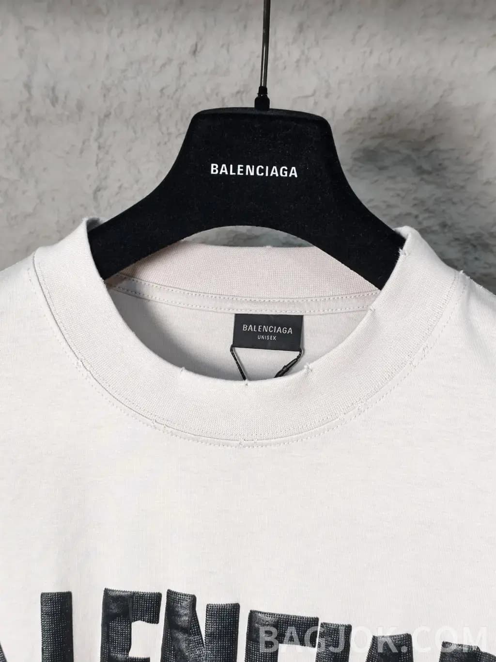 발렌시아가 BALENCIAGA 헤비듀티 프린트 크루넥 반팔 티셔츠 상세 이미지