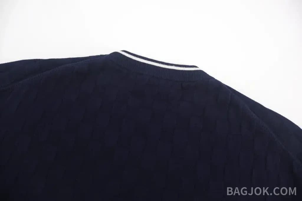 루이비통 LOUIS VUITTON 3D 다미에 체크 자카드 니트 티셔츠 상세 이미지