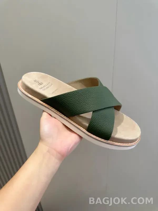 보스넬로쿠치넬리 보스넬로 쿠치넬리 크로스 스트랩 슬리퍼 상세 이미지